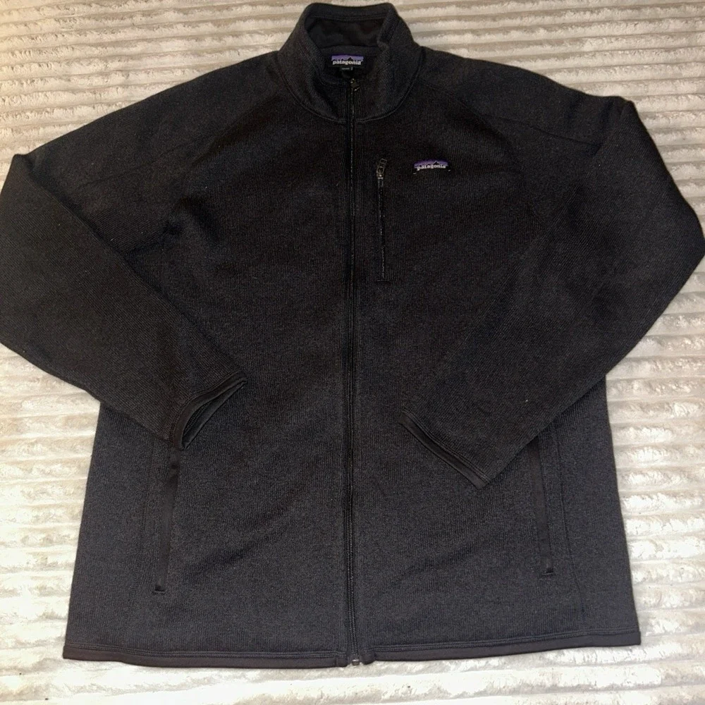 Patagonia Better Sweater Jacket XL Black Full Zip Hiker Trail Fleece Preppy Mens - Picture 2 of 6